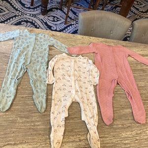 3 12-18 Month Footy Onesie Pajamas